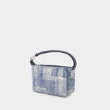 Butterfly Small Pouch - Ganni - Denim - Blue