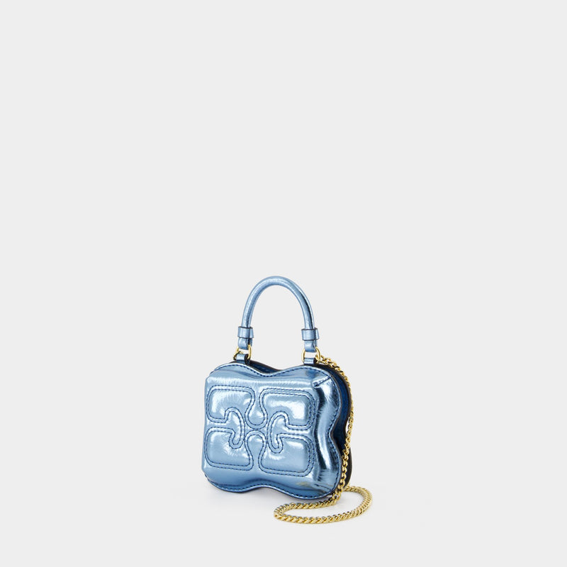 Butterfly Nano Crossbody - Ganni - Synthetic Leather - Blue