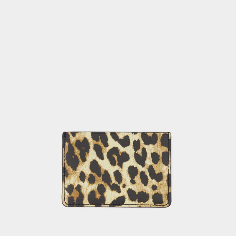 Ganni Bou Card Holder Print - Ganni - Leather - Printed