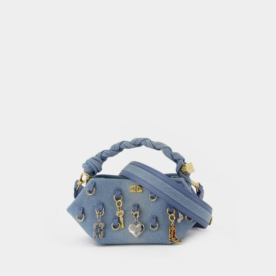 Bou Mini Charms Bag - Ganni - Cotton - Blue