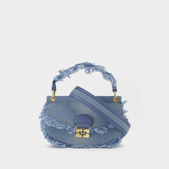 Apo G Mini Crossbody - Ganni - Cotton - Blue