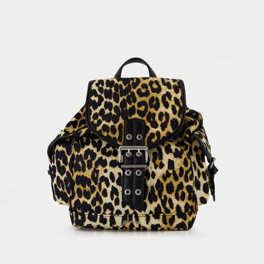 Bucky Small Backpack - Ganni - Nylon - Leopard