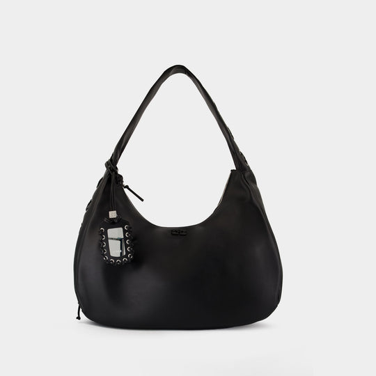 Bou Xxl Shoulder Bag - Ganni - Leather - Black