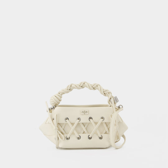 Bou Mini Eyelets Crossbody - Ganni - Leather - White