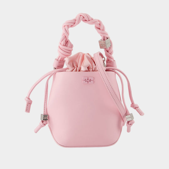 Bou Bucket Mini Purse - Ganni - Leather - Pink