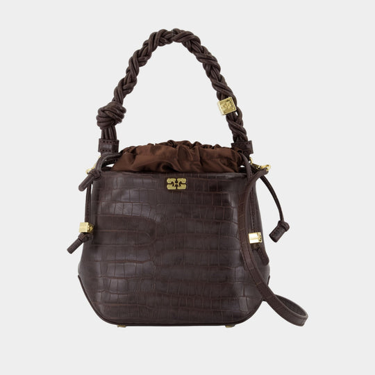 Bou Bucket Purse - Ganni - Synthetic - Brown