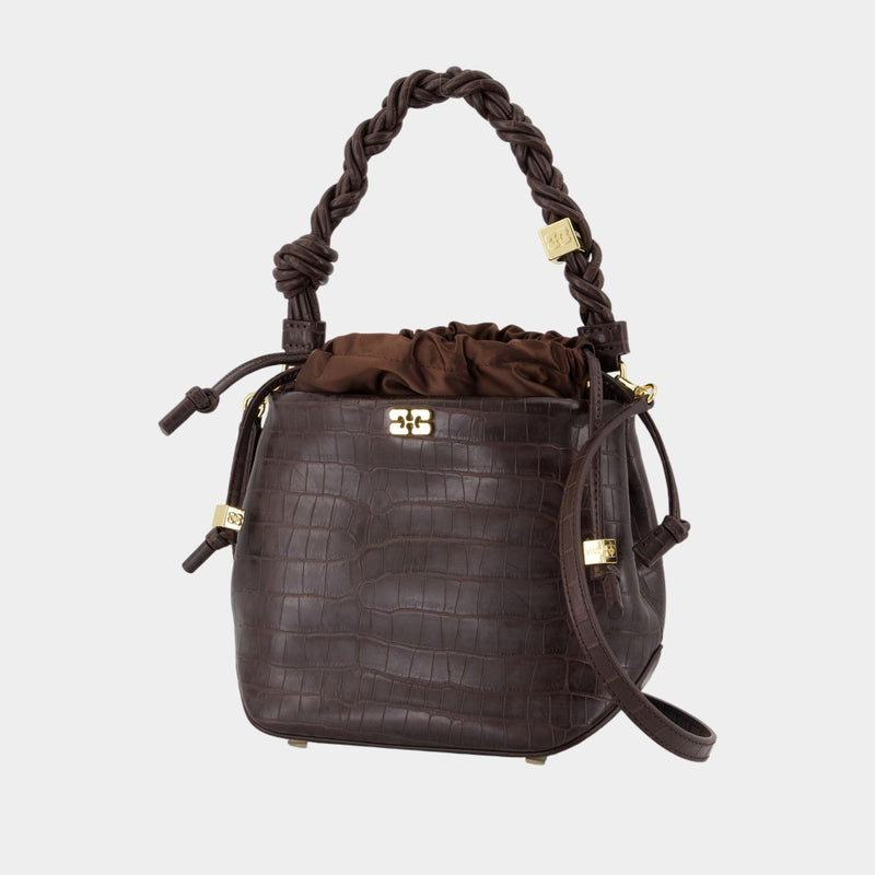 Bou Bucket Purse - Ganni - Synthetic - Brown