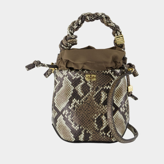 Bou Bucket Purse - Ganni - Leather - Printed