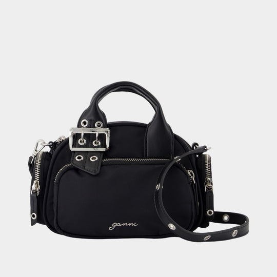 Bucky Polochon Small Crossbody - Ganni - Nylon - Black