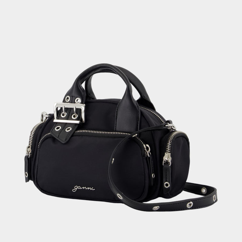 Bucky Polochon Small Crossbody - Ganni - Nylon - Black