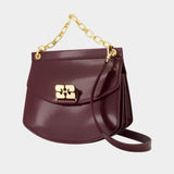 Apo G Small Wallet On Chain - Ganni - Synthetic - Burgundy