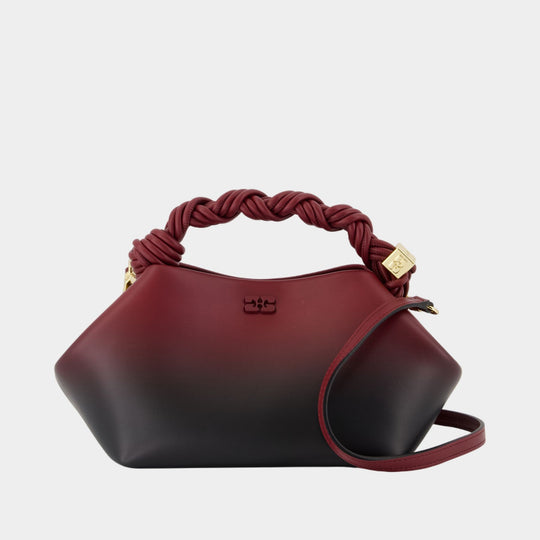 Bou Small Crossbody - Ganni - Leather - Burgundy