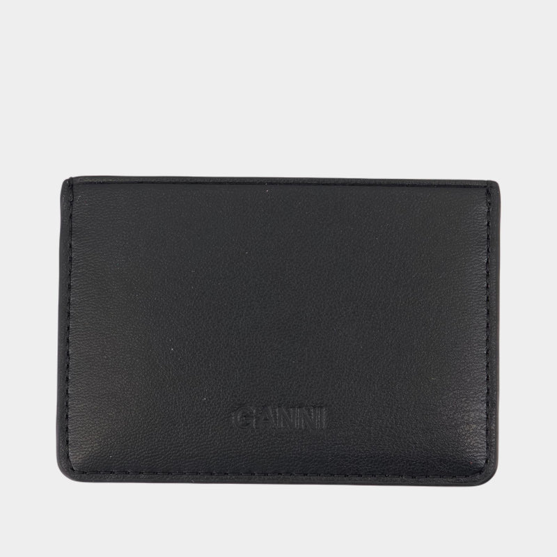 Bou Animals Cardholder - Ganni - Leather - Black