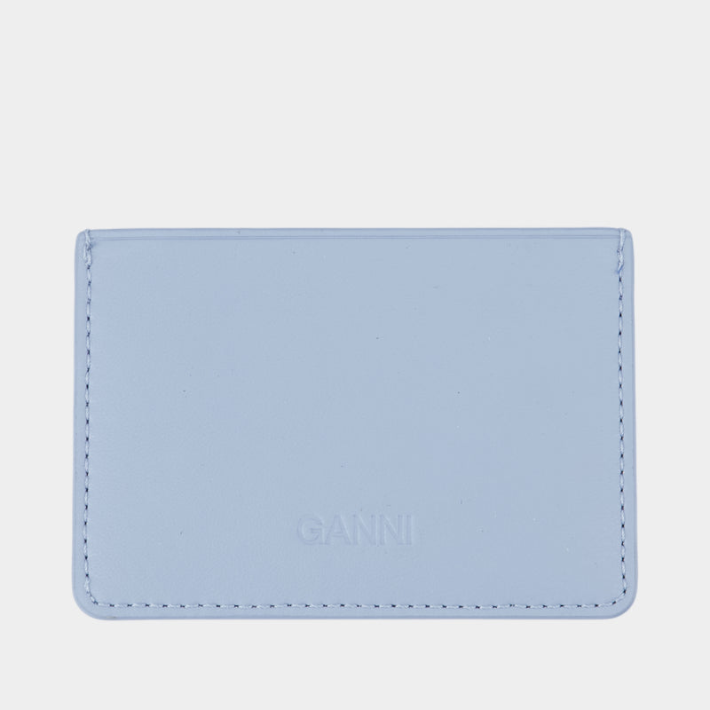 Bou Animals Cardholder - Ganni - Leather - Blue