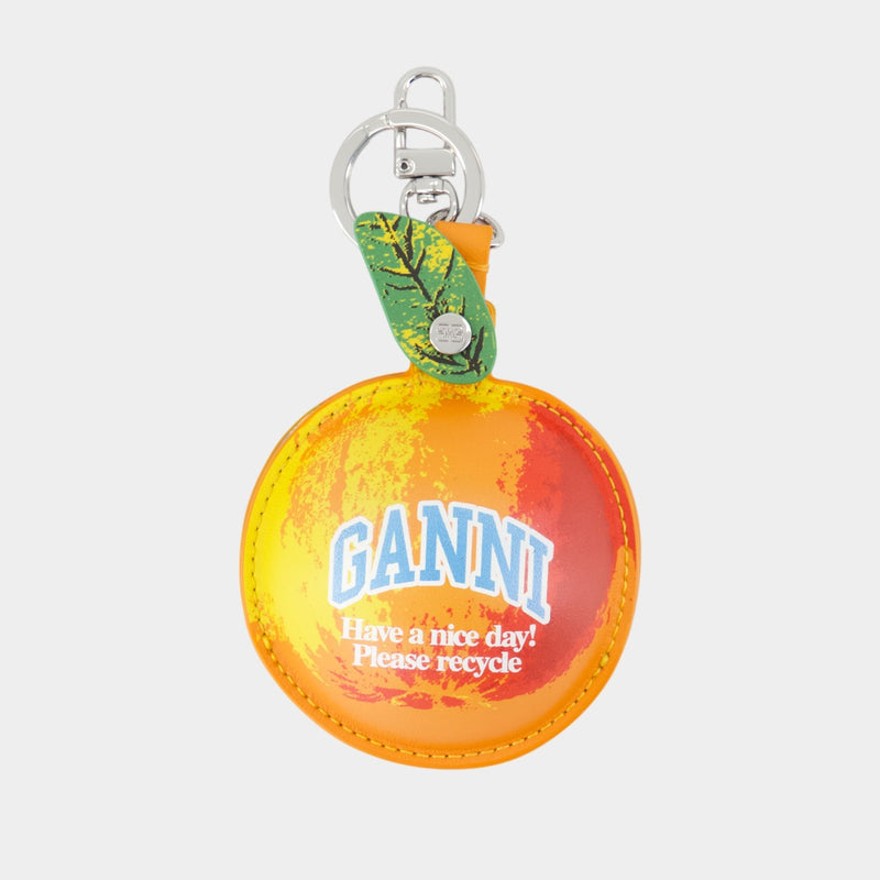 Apple Wallet - Ganni - Leather - Orange