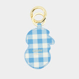 Apple Keyring - Ganni - Leather - Blue