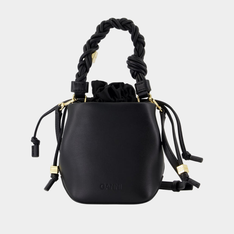 Bou Bucket Mini Purse - Ganni - Leather - Black