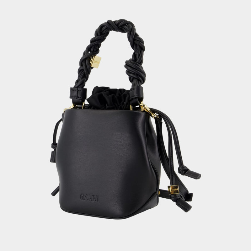 Bou Bucket Mini Purse - Ganni - Leather - Black