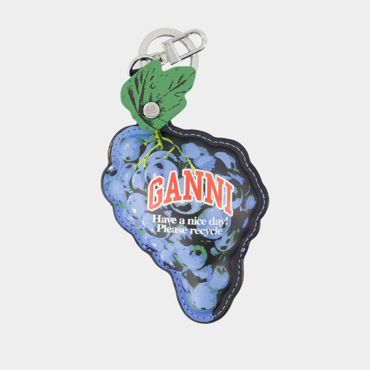 Grape wallet - Ganni - Leather - Blue