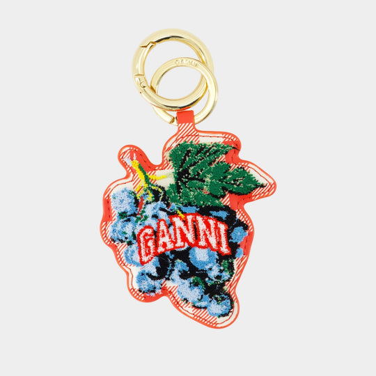Grape Keyring - Ganni - Leather - Red