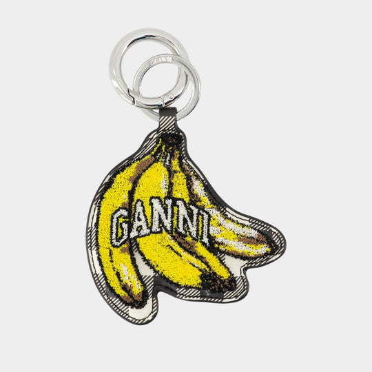 Keyring Banana - Ganni - Leather - Black