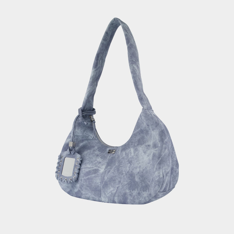 Bou Medium Shoulder Bag - Ganni - Leather - Blue