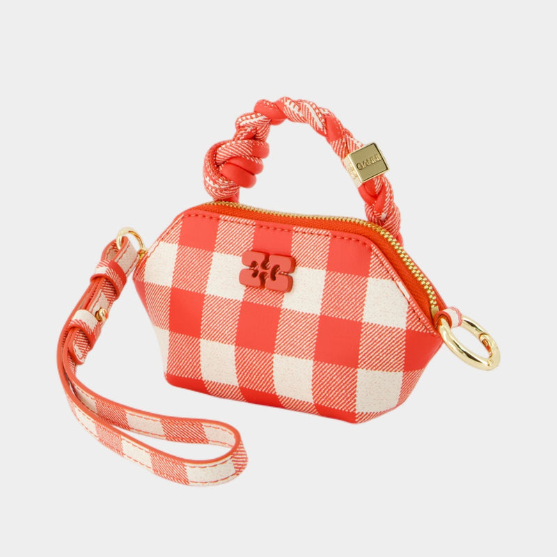 Bou Nano Keyring - Ganni - Leather - Red
