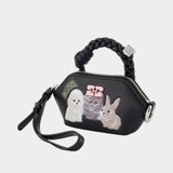 Bou Nano Animals Keyring - Ganni - Leather - Black