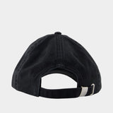 Emb  Cap - Ganni - Cotton - Black