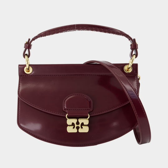Apo G Bag Mini Crossbody - Ganni - Synthetic - Burgundy