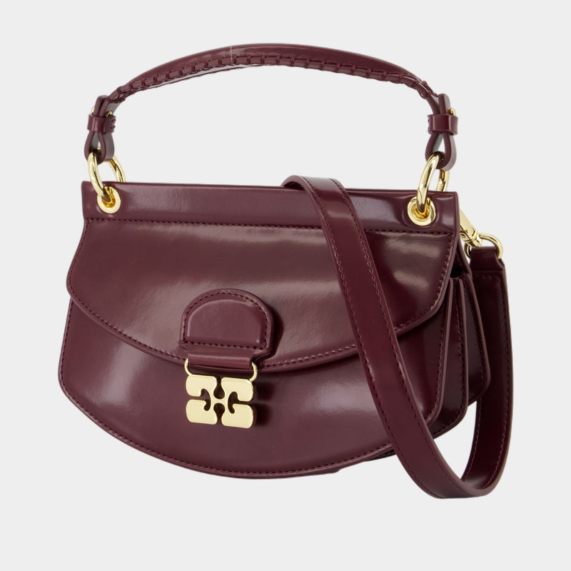 Apo G Bag Mini Crossbody - Ganni - Synthetic - Burgundy