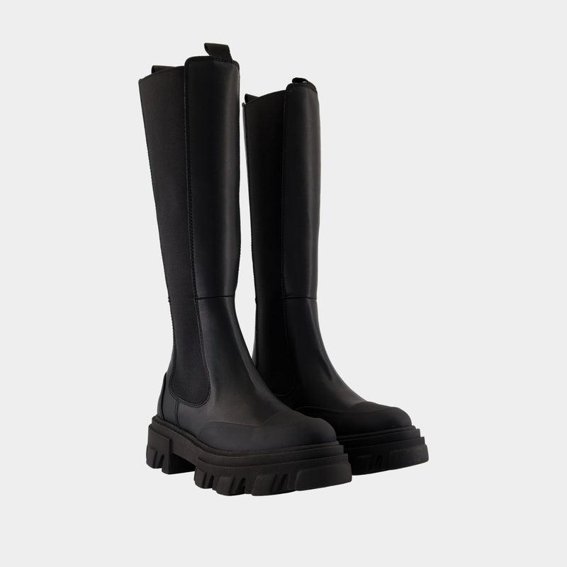 Chelsea Boots - Ganni - Leather - Black