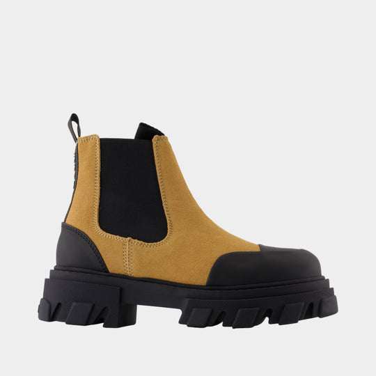 Low Chelsea Ankle Boots - Ganni - Leather - Brown