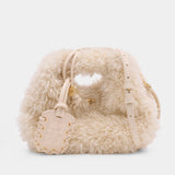 Mini Fur Purse - Ganni - Synthetic - White