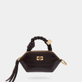 Bou Nano Croco Purse - Ganni - Synthetic - Brown