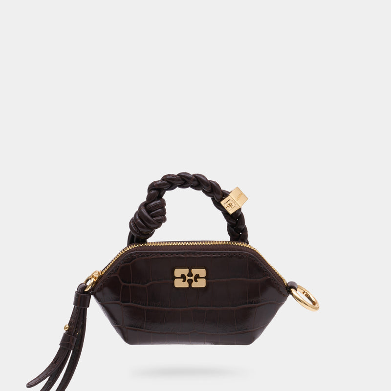Bou Nano Croco Purse - Ganni - Synthetic - Brown