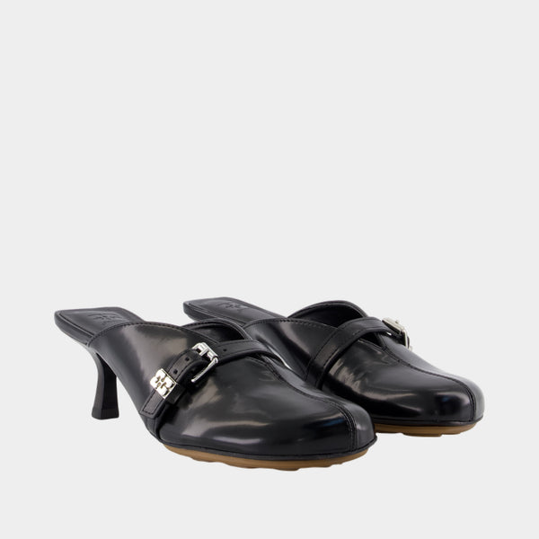 Sue Heeled Sandals - Ganni - Leather - Black