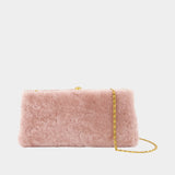 Ellon Shearling Clutch - By Malene Birger - Leather - Pink
