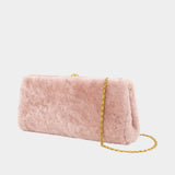 Ellon Shearling Clutch - By Malene Birger - Leather - Pink