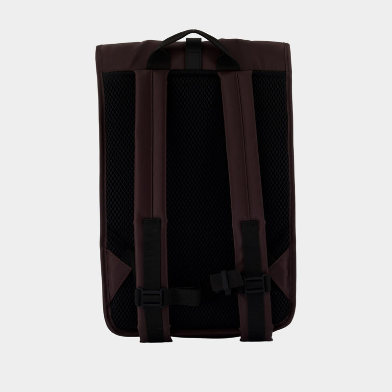 Rolltop Rucksack W3 Backpack - RAINS - Synthetic - Burgundy