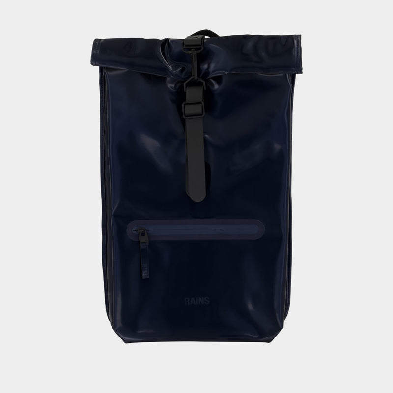 Rolltop Rucksack W3 Backpack - RAINS - Synthetic - Blue