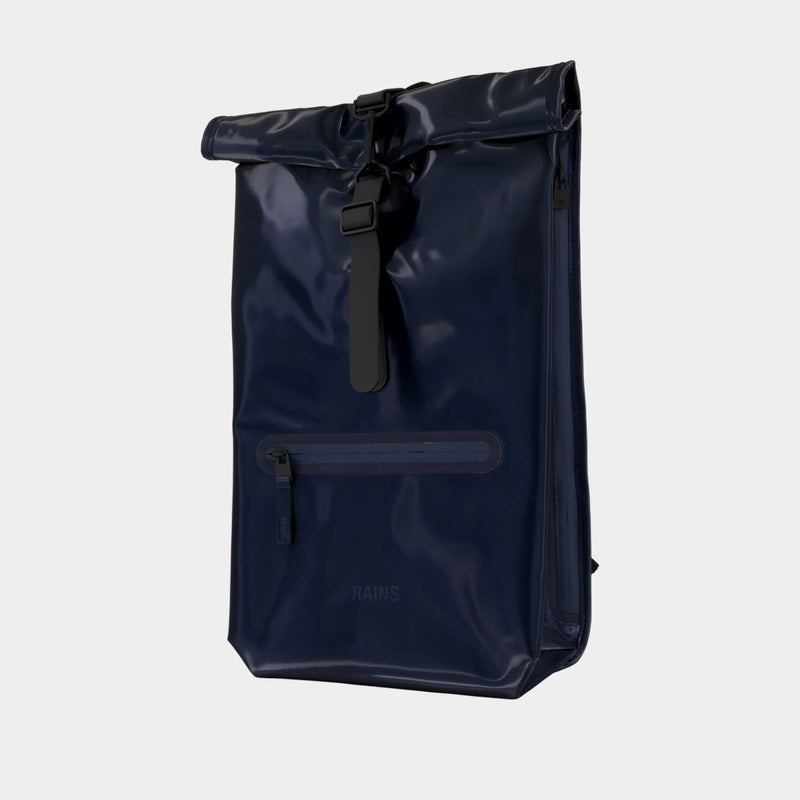 Rolltop Rucksack W3 Backpack - RAINS - Synthetic - Blue