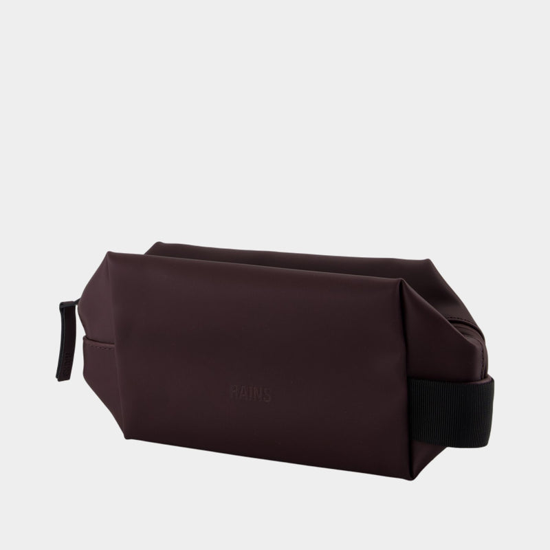 Wash Bag Small W3 Pouch - RAINS - Synthetic - Burgundy