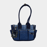 Posy Small Shoulder Bag - Ganni - Cotton - Blue