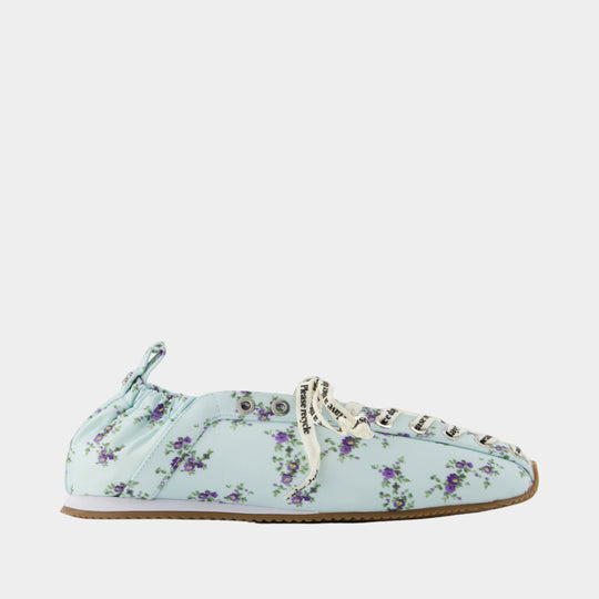 Lace Up Sporty Ballerinas - Ganni - Synthetic - Multicolor