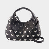 Hobo Mini Heart Purse - Ganni - Synthetic - Black