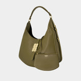 Kat Large Butter Shoulder Bag - Ganni - Synthetic - Khaki