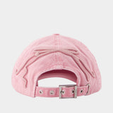 Washed Cap - Ganni - Cotton - Pink