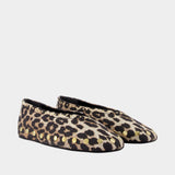 Jenny Ballerinas - Ganni - Cotton - Brown