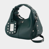 Mini Studs Handbag - Ganni - Synthetic - Dark Green